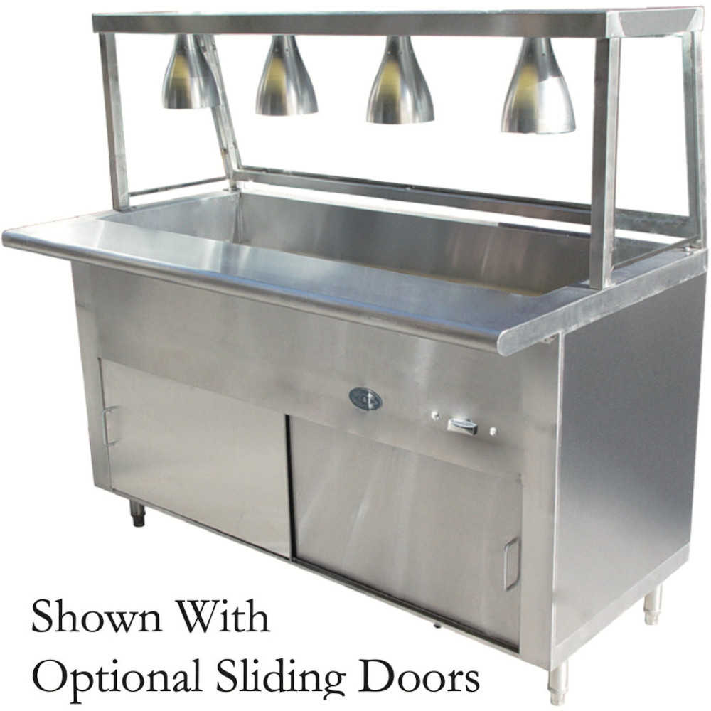 L&J GCTL-48 48″ Gas Steam Table – 3 Pans w/ Sneeze Guard