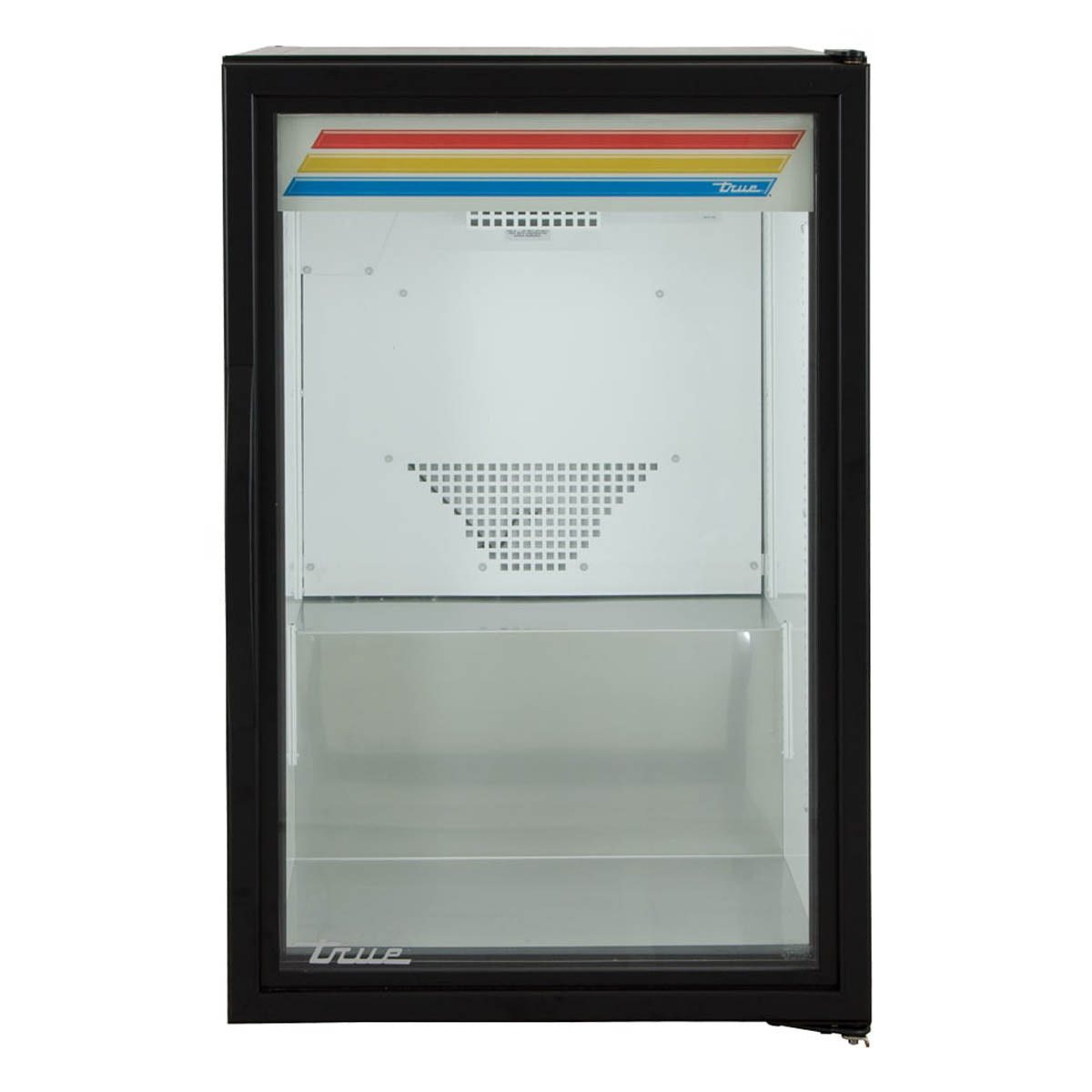True GDM-07-HC~TSL01 countertop glass door merchandiser, front view, empty