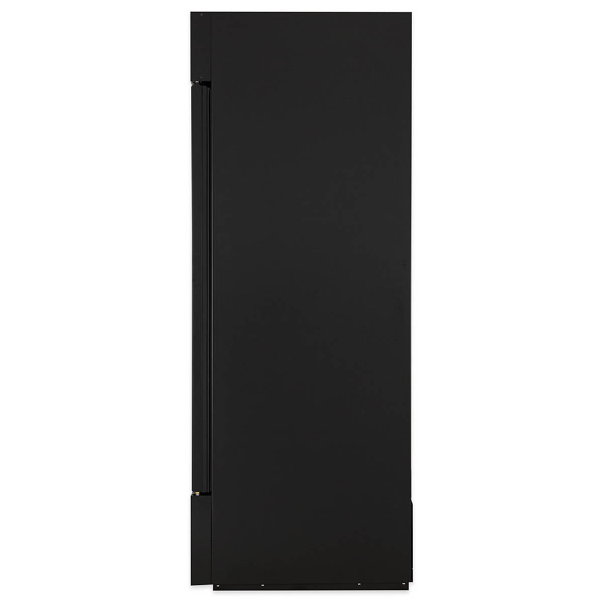 True GDM-23-HC~TSL01 glass door merchandiser, black exterior, side view