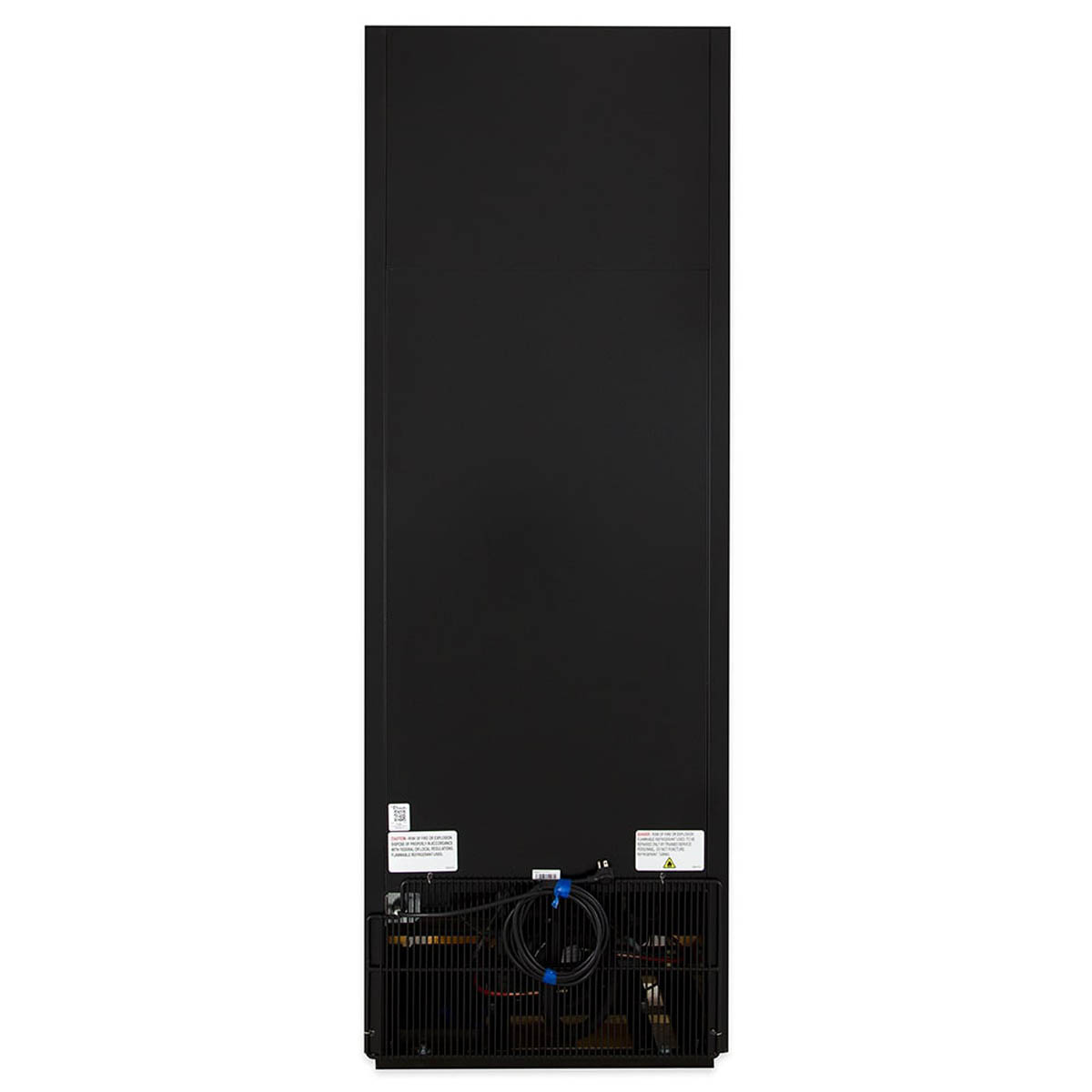 True GDM-23-HST-HC~TSL01 glass door merchandiser, back view showing the condensing unit