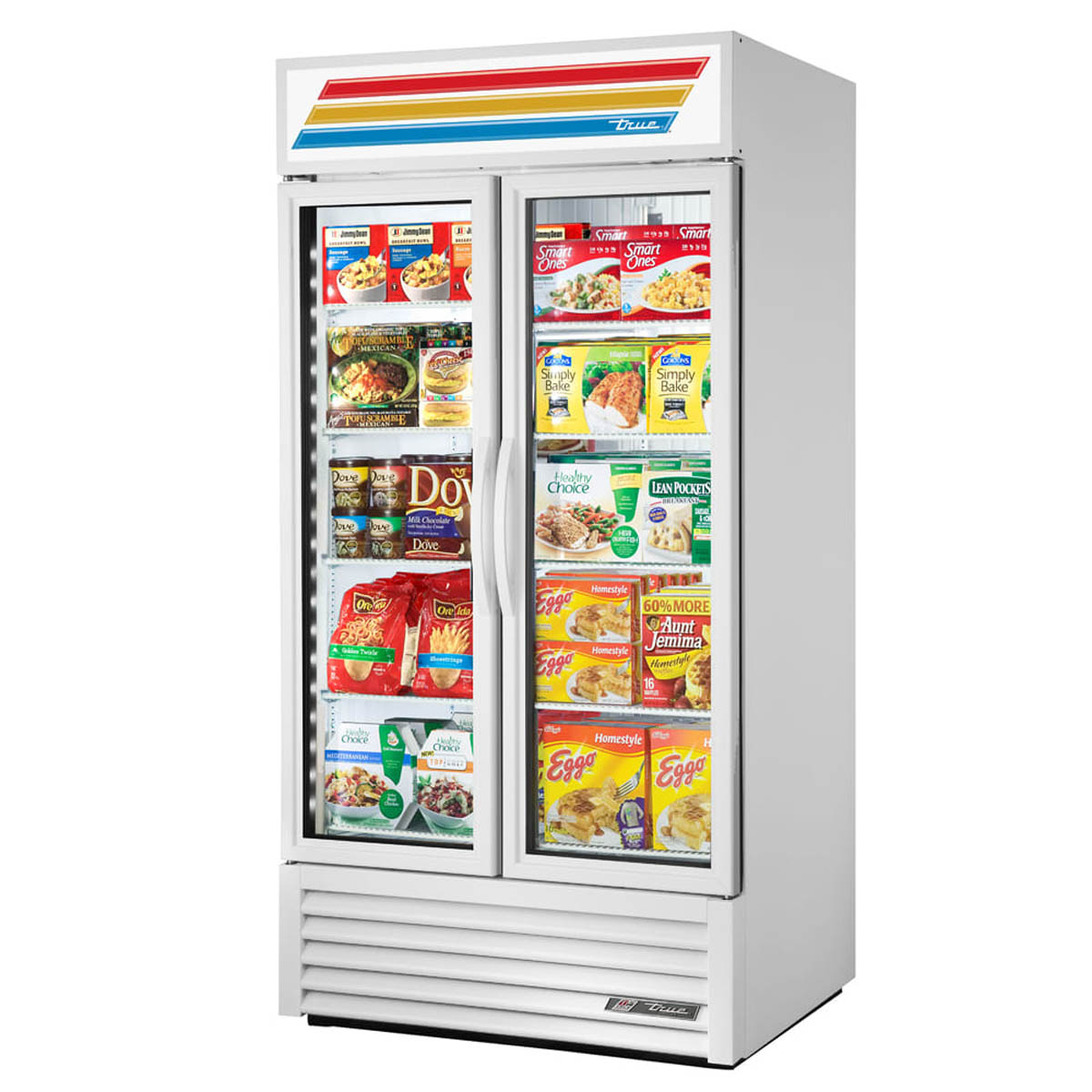 True GDM-35F-HC~TSL01 True GDM-35F~TSL01 39" 2 Glass Swing Door Merchandiser Freezer in White