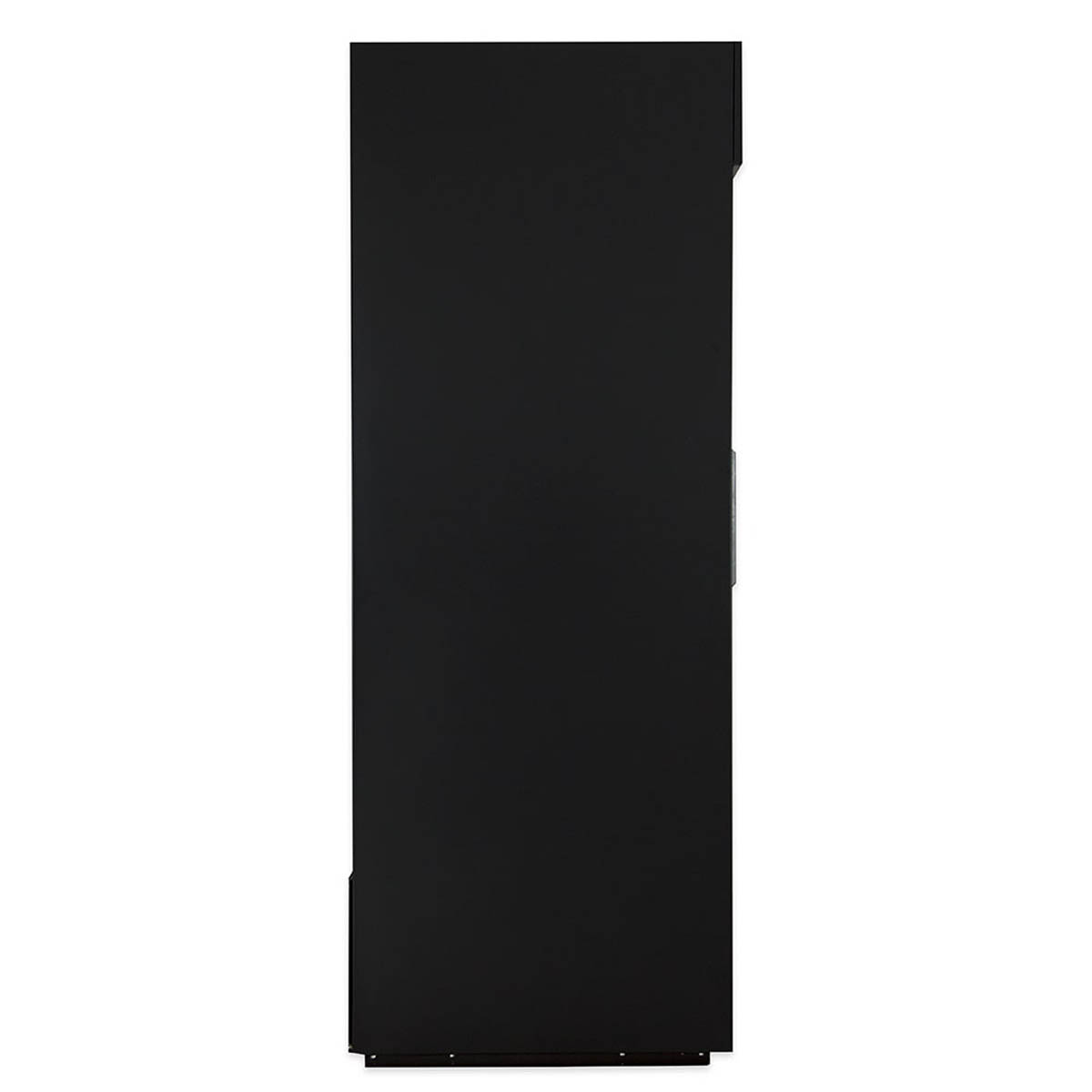 True GDM-41SL-HC-LD 2-door glass door merchandiser, black exterior, side view
