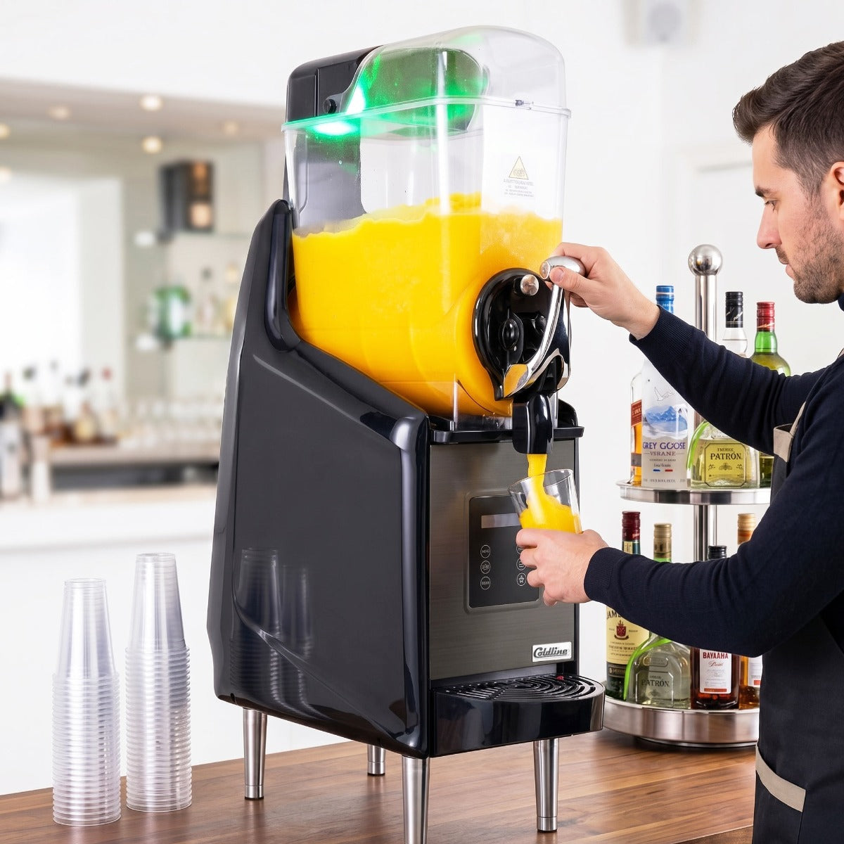 Coldline GRANITA-1X granita slush machine, serving slush