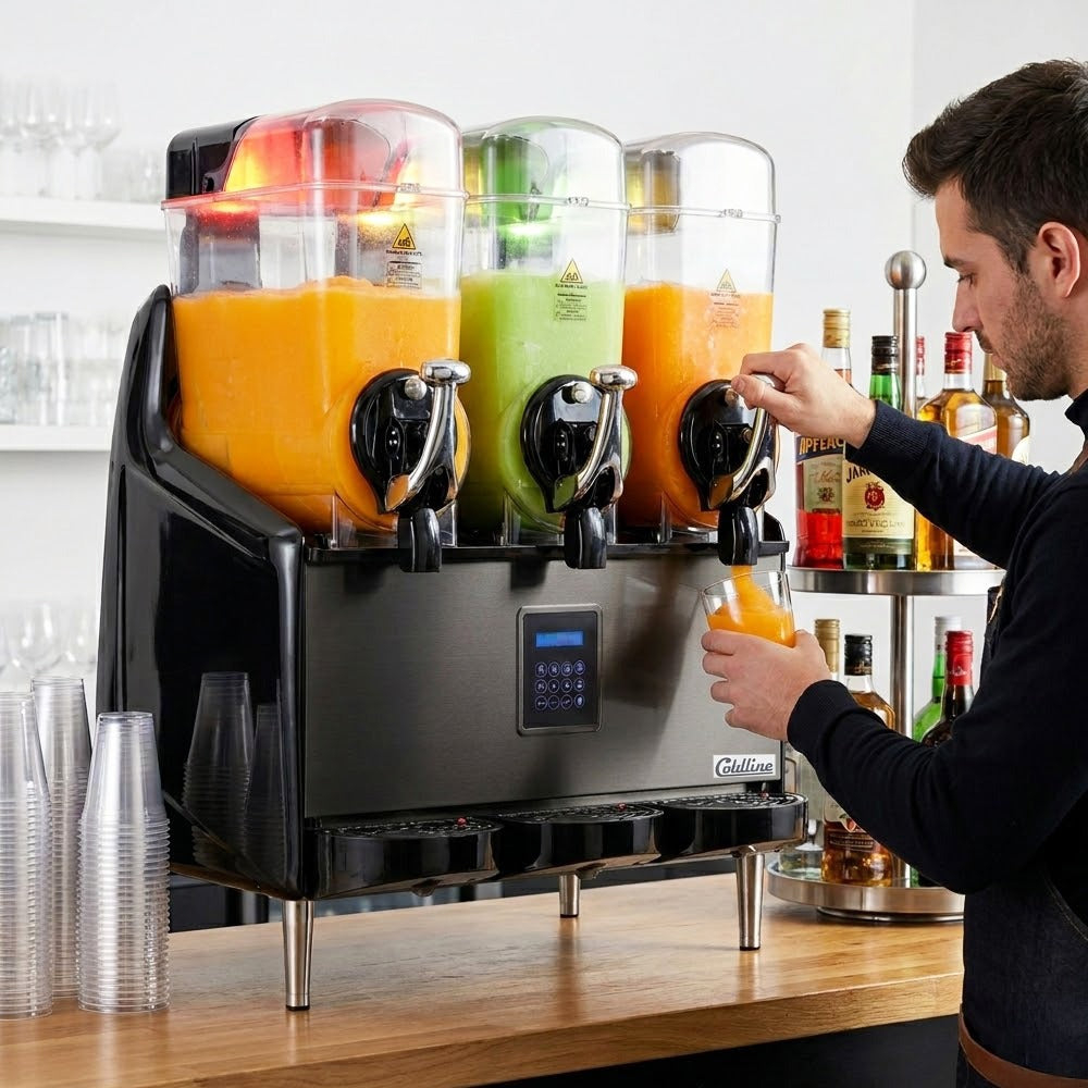 Coldline GRANITA-3X granita slush machine, serving slush