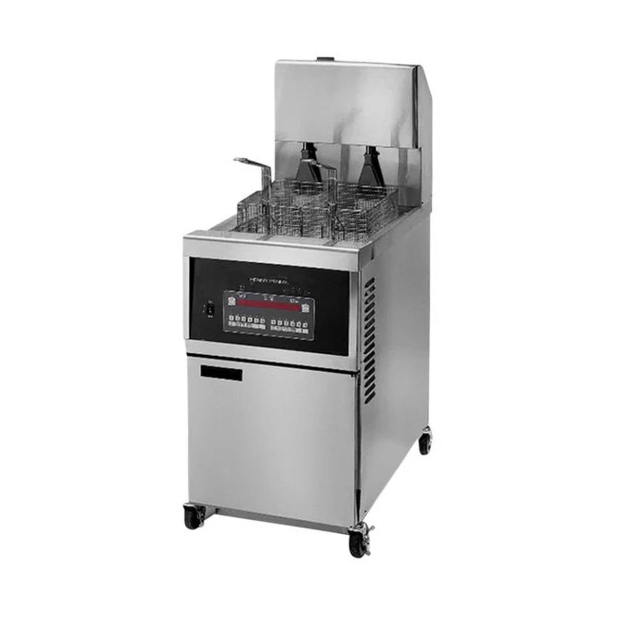 Henny Penny OEA341.01 1-well large capacity electric open fryer, front angle view