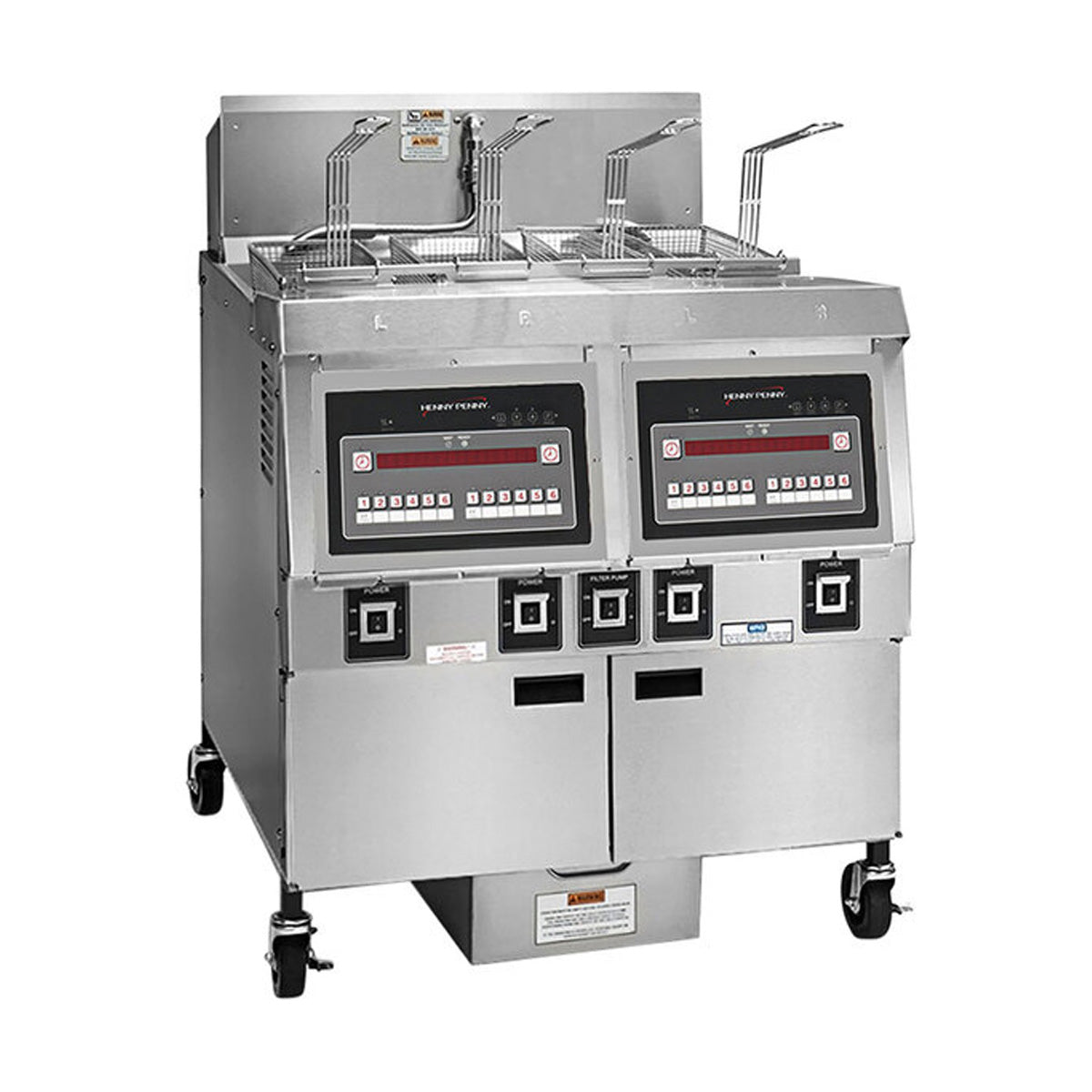 Henny Penny OFG322.08 2-well gas open fryer, front angle view