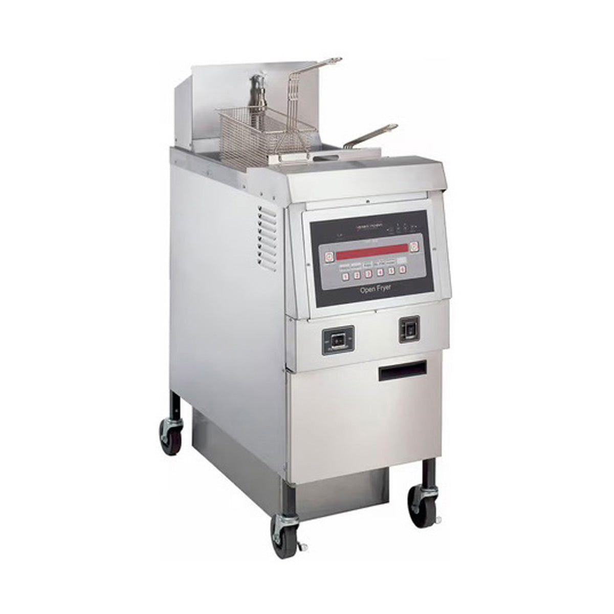 Henny Penny OGA321.04 1-well gas auto lift open fryer, front angle view