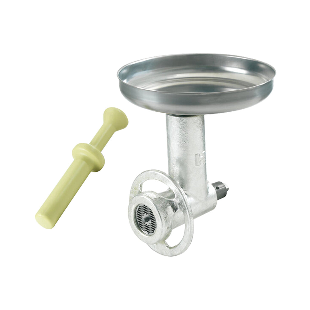 Hobart 12TIN-C/EPAN Meat Grinder #12 Hub - Cast Iron Cylinder, 12"x1-3/4" Pan, Knife, 1/8" Carbon Steel Plate