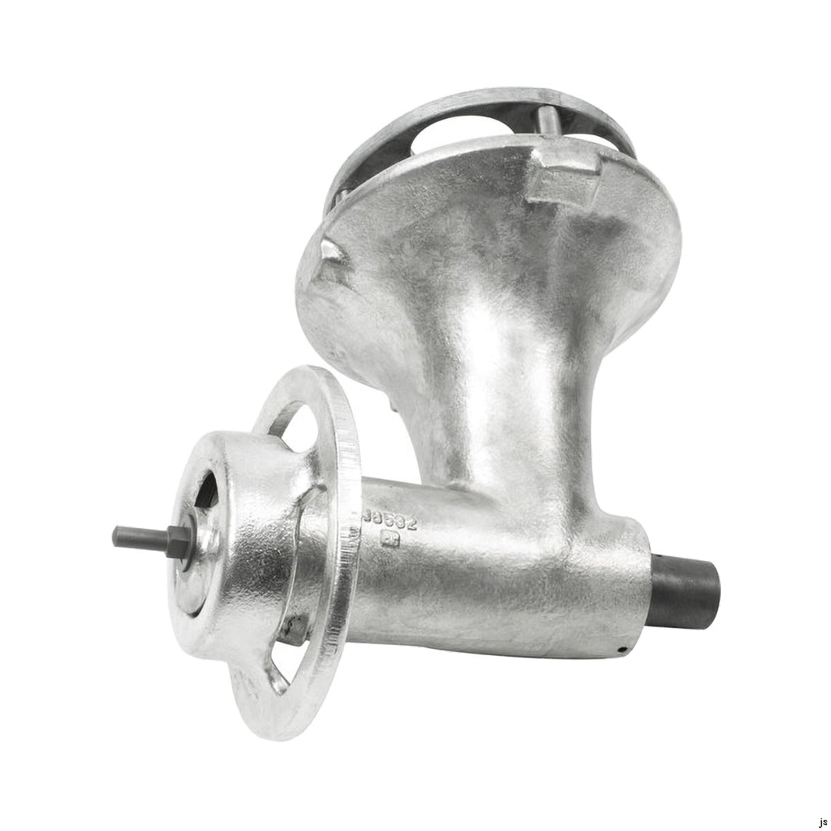 Hobart 22C/E-FS5PLT Funnel Throat Chop End Assy for #22 Hub Tin Cylinder Auger Knife 5 Carbon Steel Grind Plates