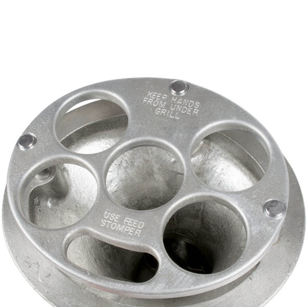 Hobart 22C/E-FS5PLT Funnel Throat Chop End Assy for #22 Hub Tin Cylinder Auger Knife 5 Carbon Steel Grind Plates