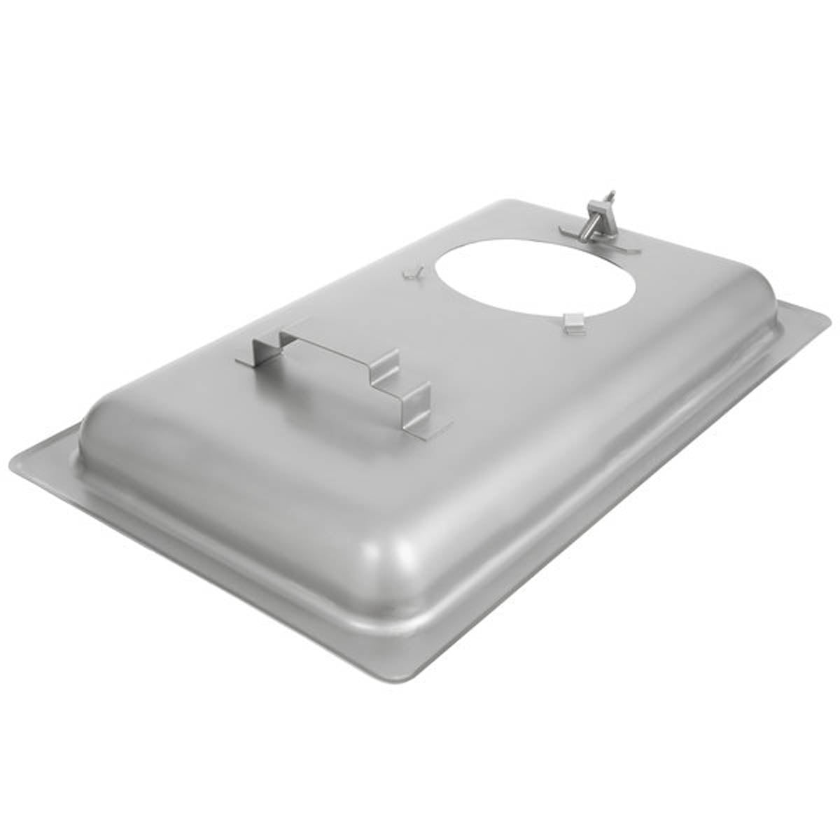 Hobart 22PAN-SSTFS - 27-3/4" x 15-5/8" x 3" Stainless Steel Rectangular Grind Pan, Hub #22, Meat Grinder Part