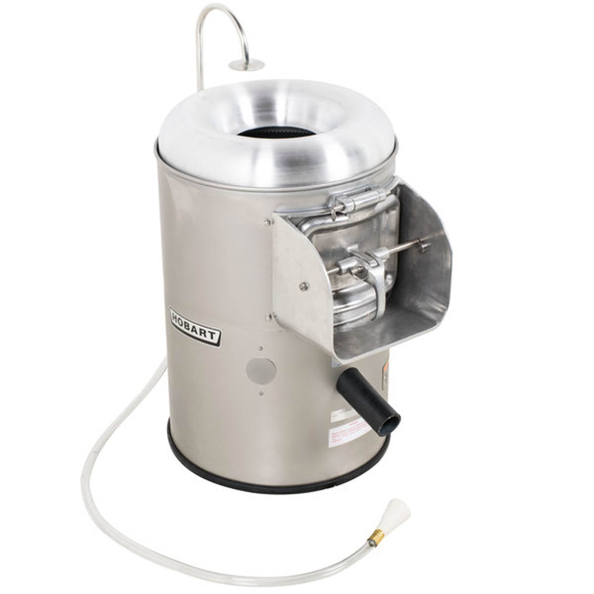 Hobart 6115-1 Portable Potato Peeler, 15-20 lb Capacity, 1/3 HP, Steel, Belt Drive, Silicon Carbide Disc