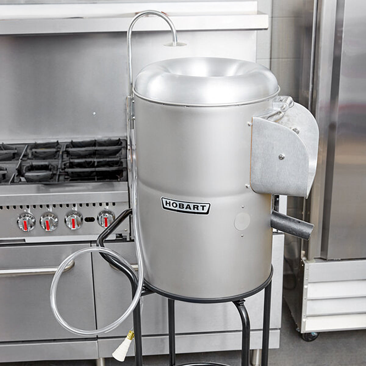 Hobart 6115-2 Portable Potato Peeler - 15-20 lb Hopper, 1/3 HP, Stainless Steel, Adjustable Timer, V-Belt Drive