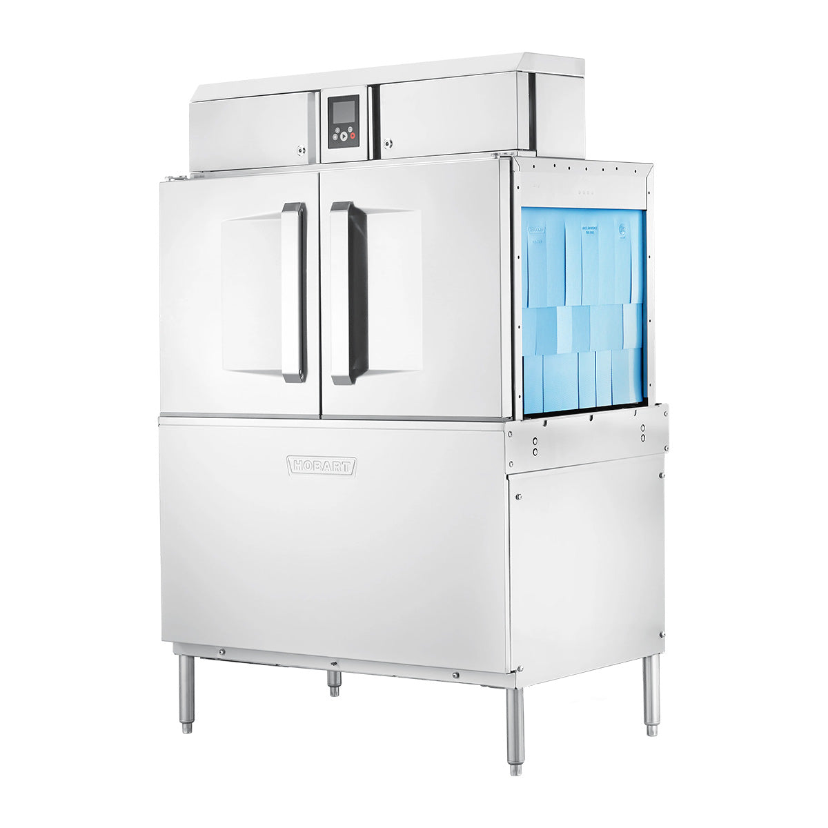 Hobart CL44-BAS+BUILDUP 44" Conveyor Dishwasher, 200 Racks/Hr - High/Low (convertible) Specify Tank