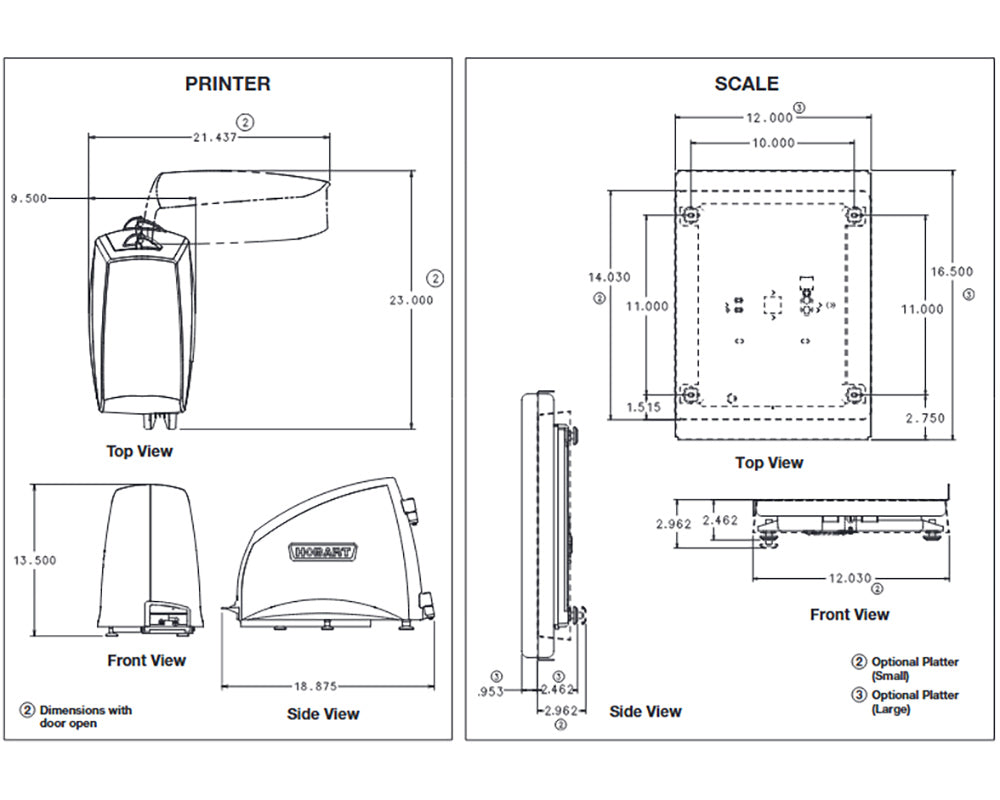 Hobart EPSA-1 Access Prepack Stand-Alone Commercial Portion Scale, 50 lb Capacity, 0.01 lb Accuracy