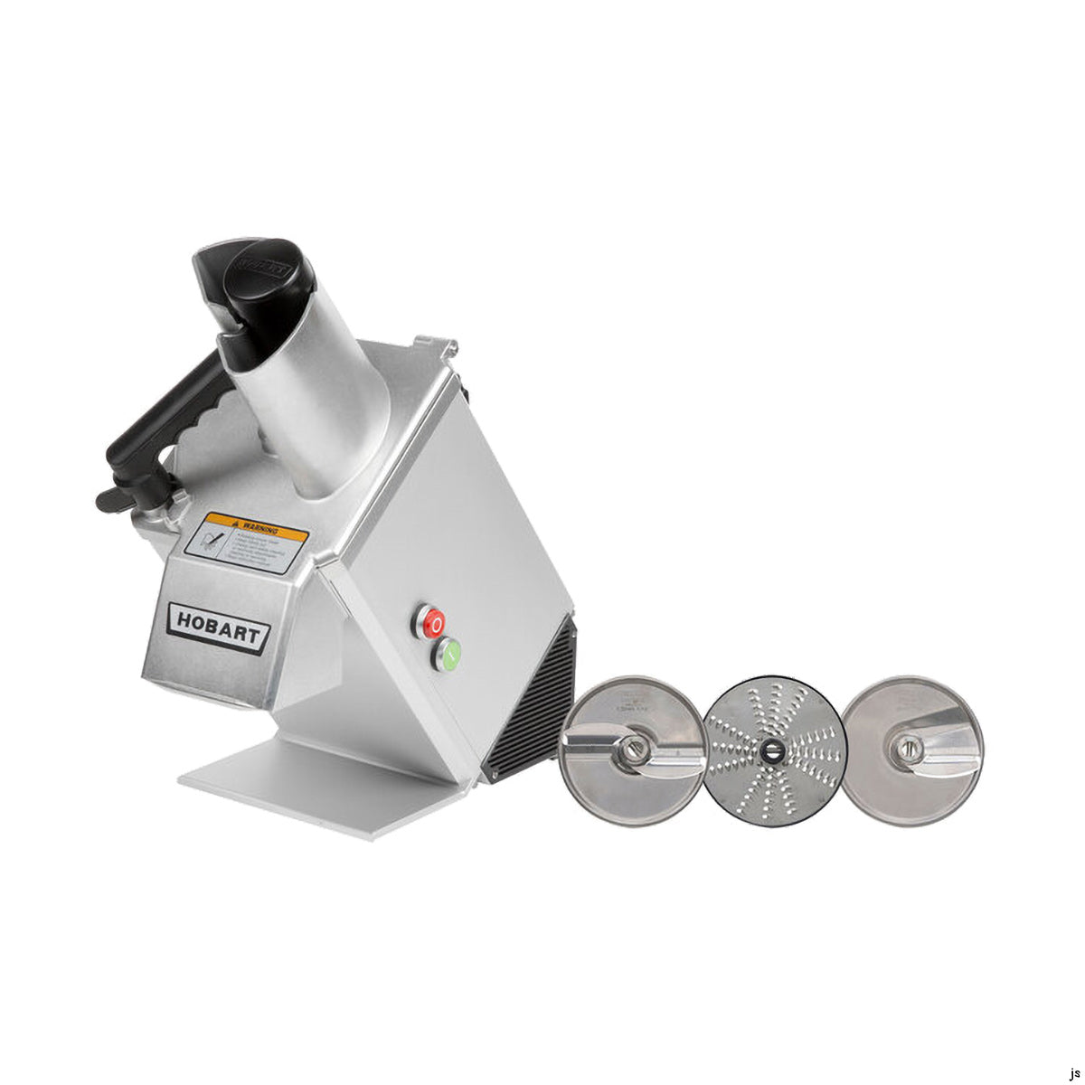 Hobart FP100-1A Benchtop Continuous Feed Food Processor with PLATE-3PACK-SS, 11 lbs per/min, 1/3 hp