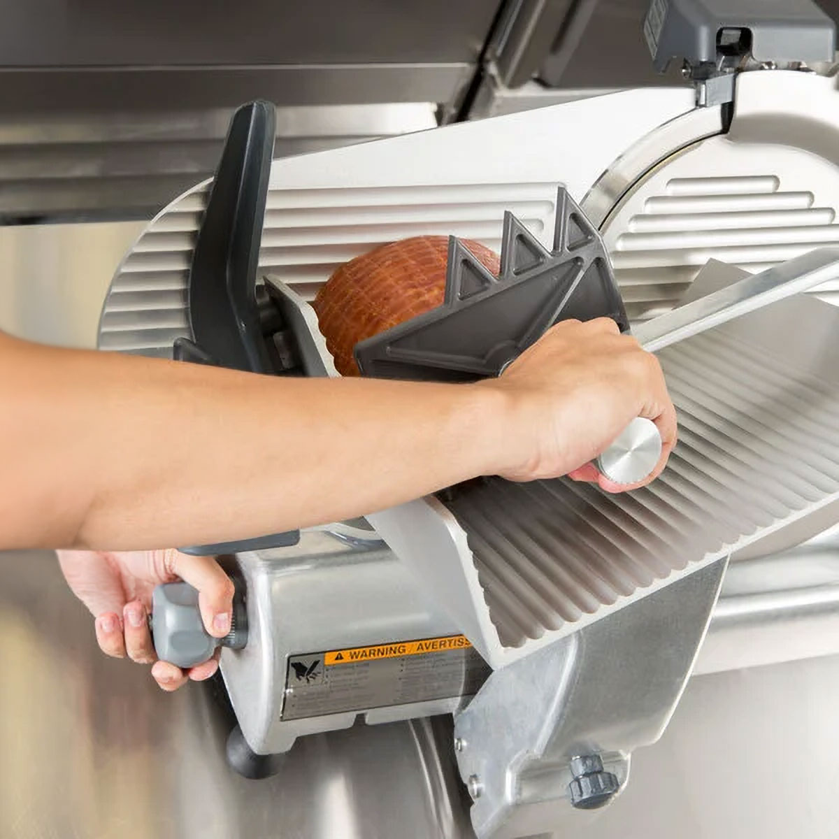 Hobart HS6N-1 Heavy Duty Meat Slicer - 13" CleanCut Knife, 1/2 HP 120V Motor, Aluminum, Finish
