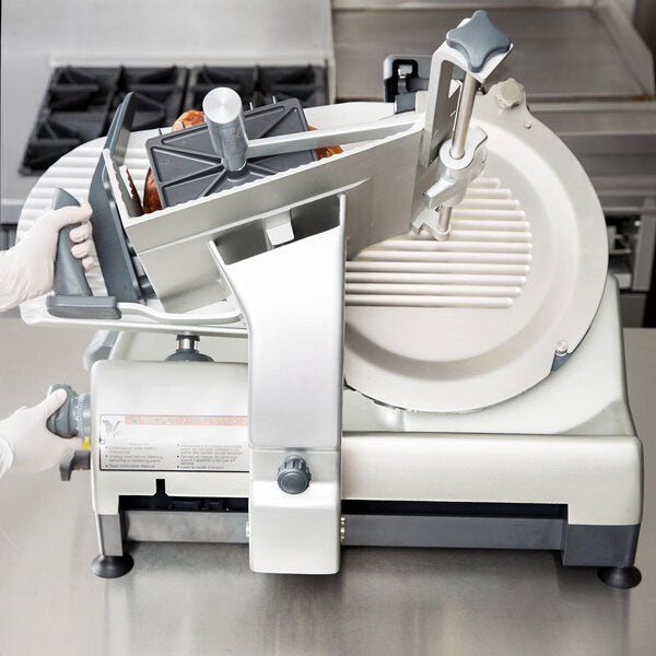 Hobart HS9-1 - 13" CleanCut Automatic Meat Slicer, 1/2 HP 120V, Anodized Aluminum, Belt Drive