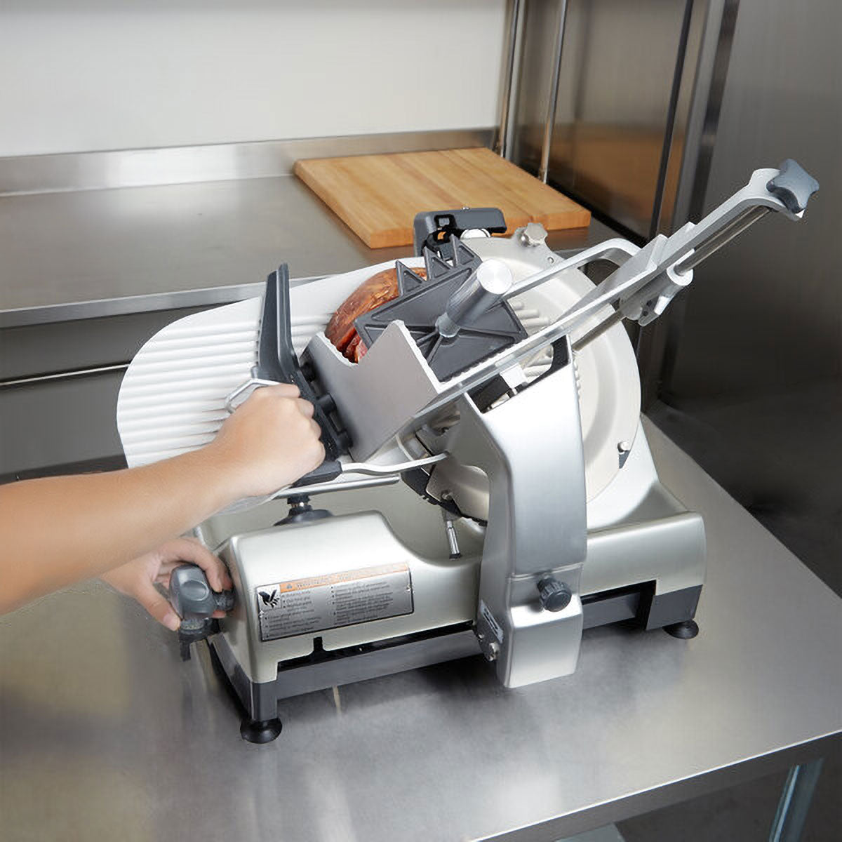 Hobart HS9N-1 Automatic Meat Slicer, 13" CleanCut Knife, 1/2 HP Electric, 3 Stroke Lengths, (4) Stroke Speeds