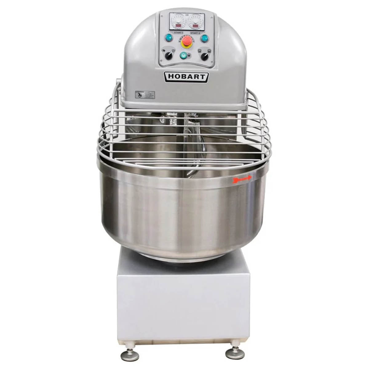 Hobart HSL180-1 Spiral Mixer, 2-Speed, 180 lbs Capacity, 6 hp Spiral Motor and 3/4 hp Bowl Motor