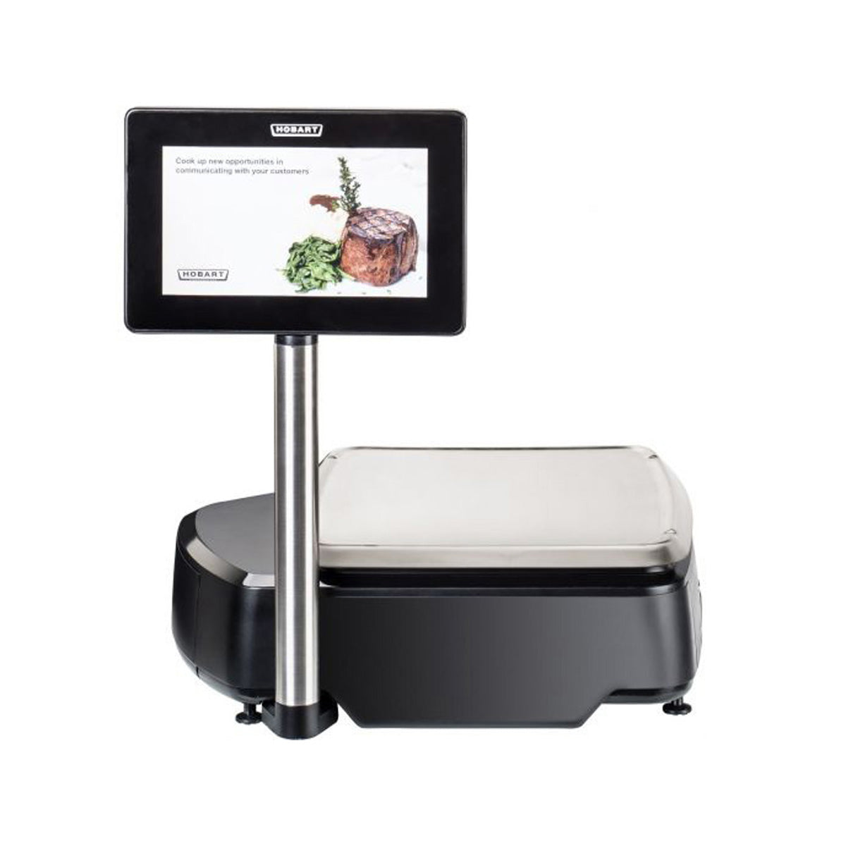 Hobart HTI-7ELH4 Legal Scale/Printer, 7" Elevated Display, 14"x15" Platter, 30 lb Capacity, 0.01 lb Graduation