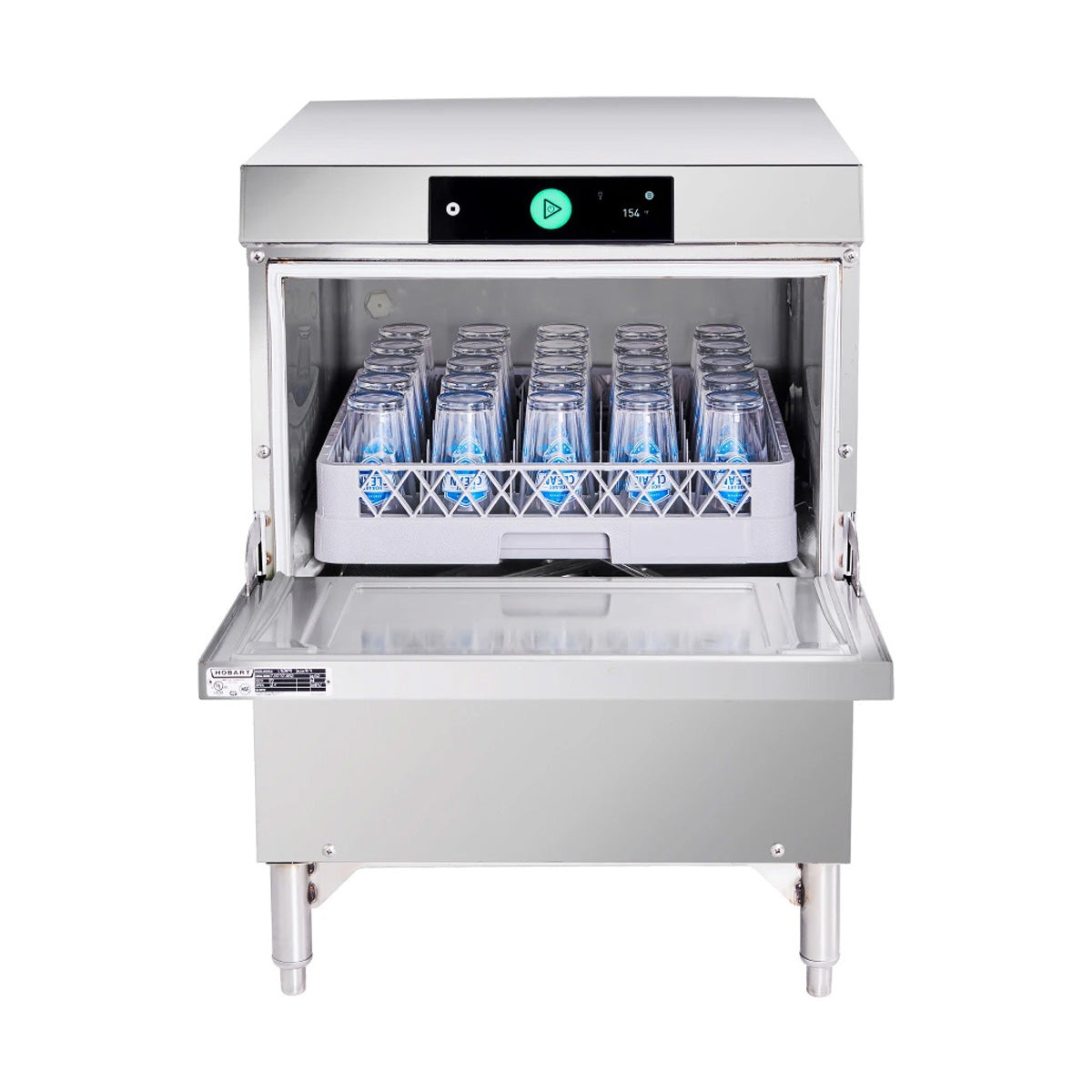 Hobart LXGNPR-2 Undercounter Dishwasher/Glasswasher,38 or 29 Racks/Hr-Low Temp-120V