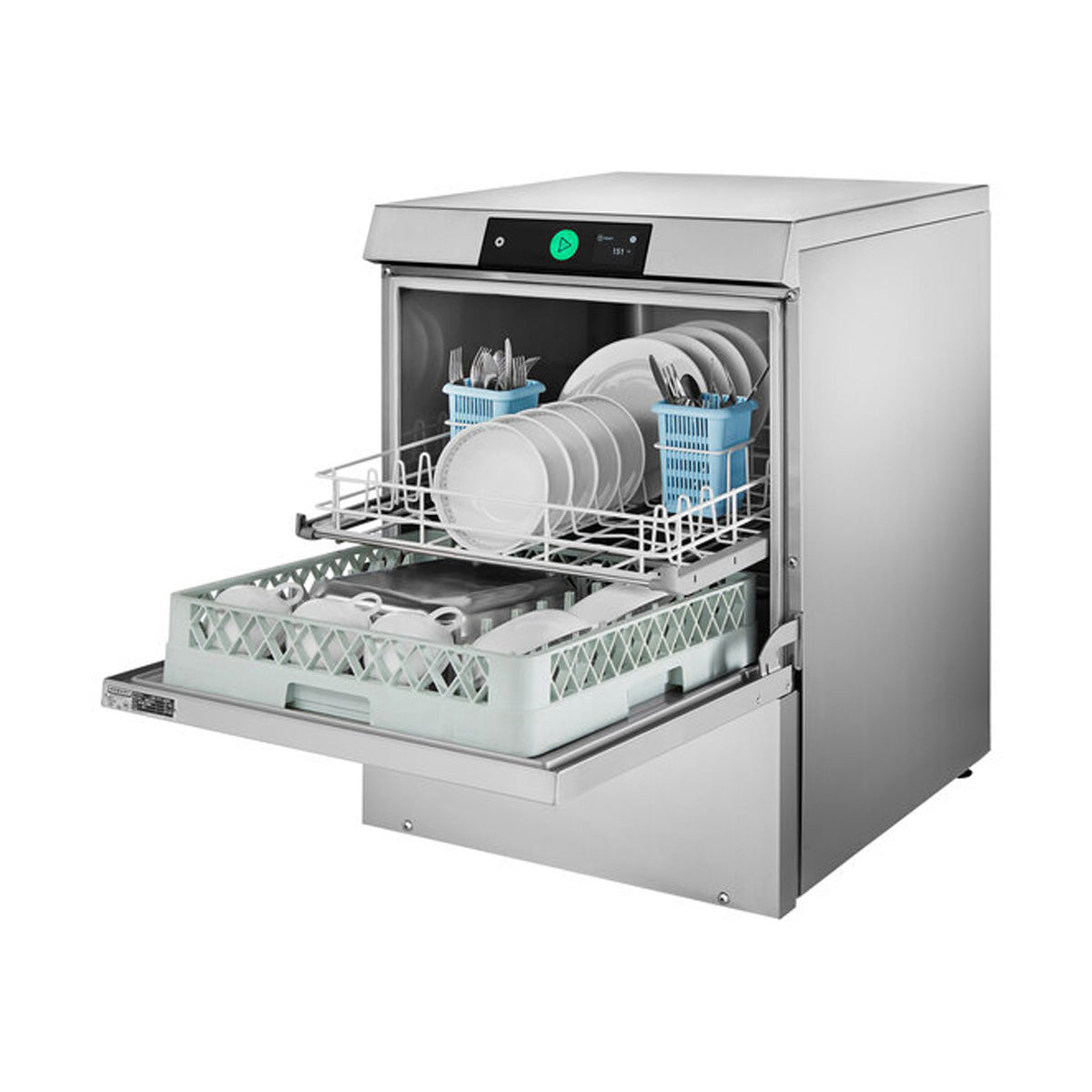 Hobart LXNH-6 Undercounter Dishwasher-32 or 15 Racks/Hr-High Temp with Booster