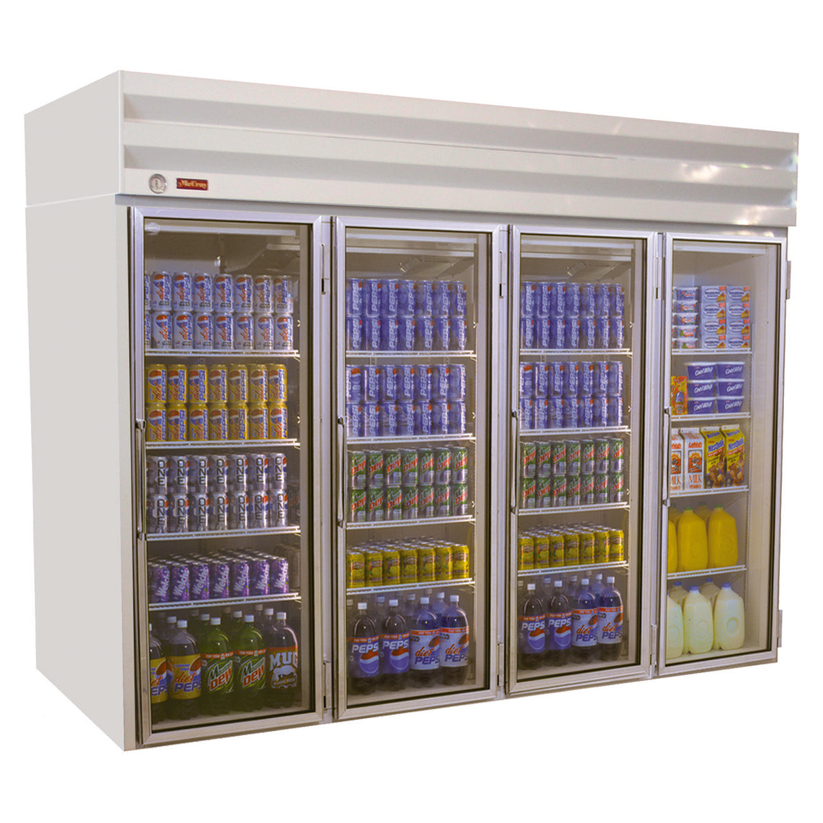 Howard-McCray GF102-FF 103" 4 Glass Door Freezer Merchandiser in White, 102 cu. ft.