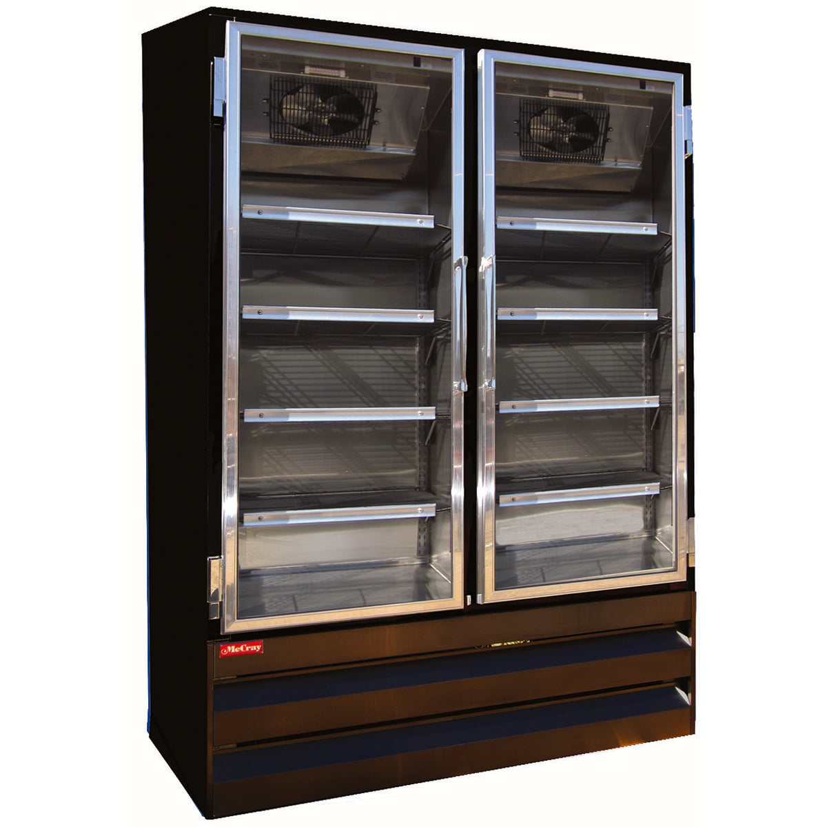 Howard-McCray GF42BM-B-FF 52" 2 Glass Door Merchandiser Freezer in Black, 42 cu. ft.