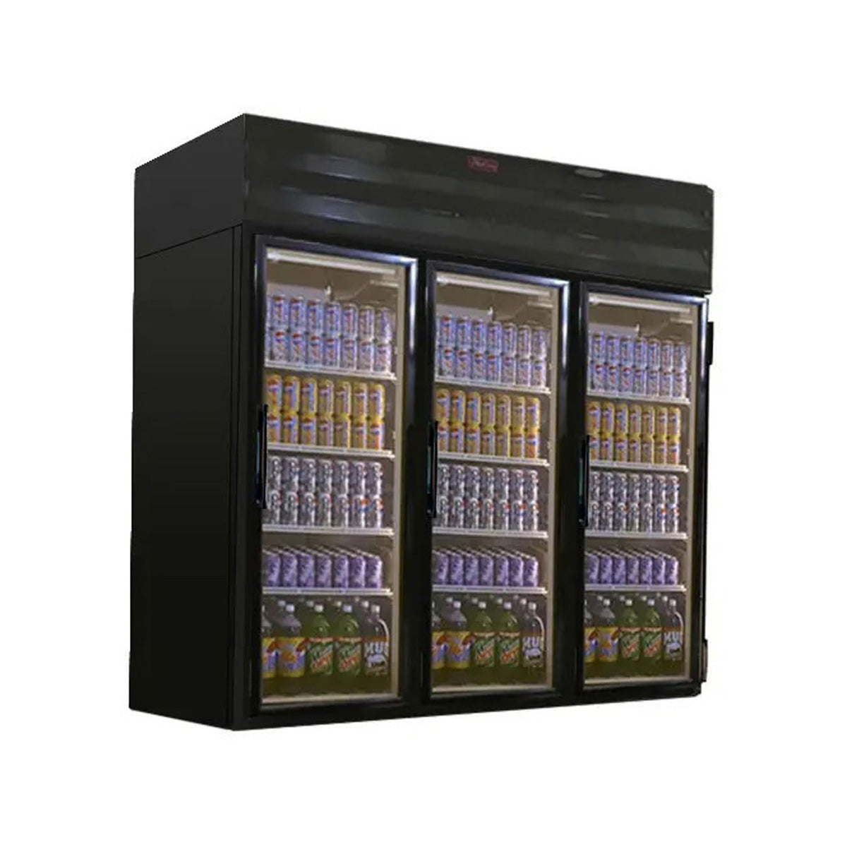 Howard-McCray GF75-FF-B 78" 3 Glass Door Merchandiser Freezer in Black, 75 cu. ft.