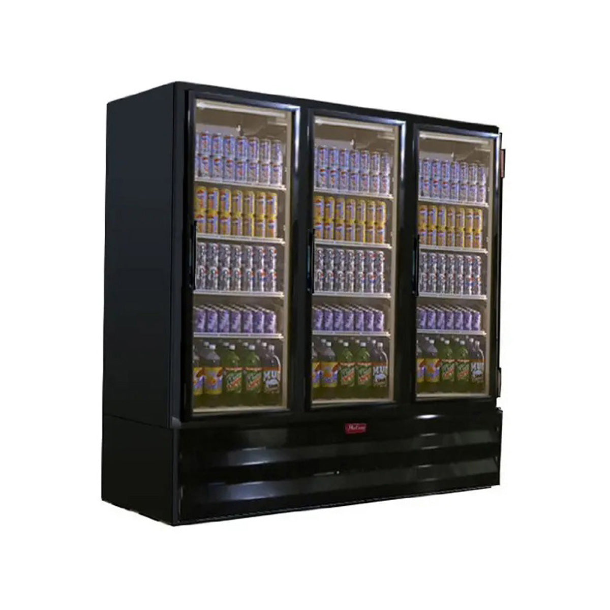 Howard-McCray GF75BM-FF-B 78" 3 Glass Door Freezer Merchandiser in Black, 75 cu. ft.