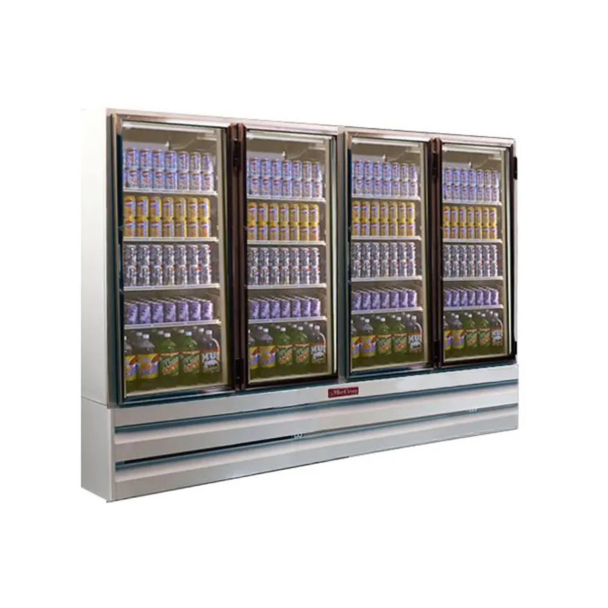 Howard-McCray GF88BM-S-FF 103" 4 Glass Door Merchandiser Freezer, Stainless Steel, 88 cu. ft.