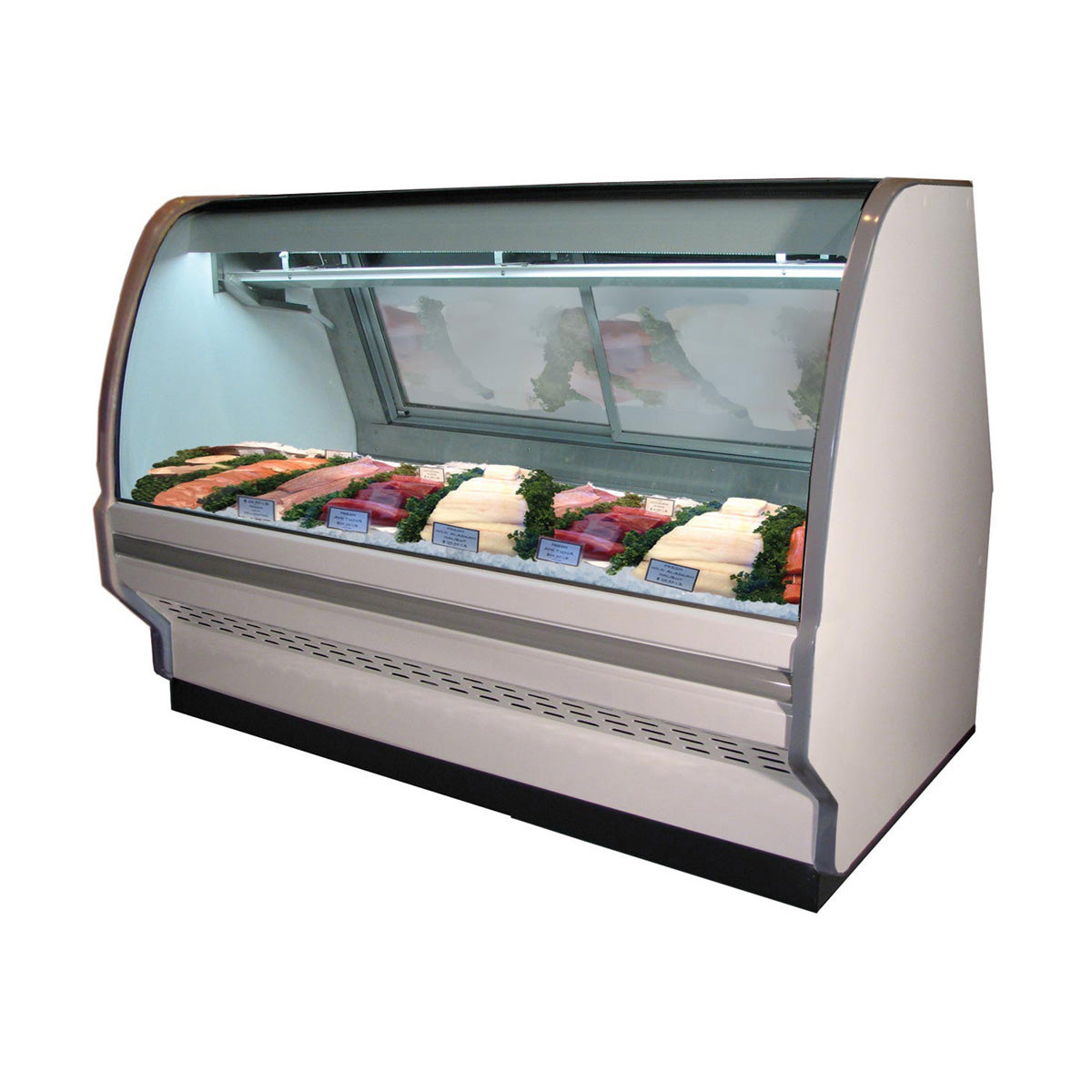 Howard-McCray R-CFS40E-8-LED 100" Flat Refrigerated Seafood Display Case, Remote, White