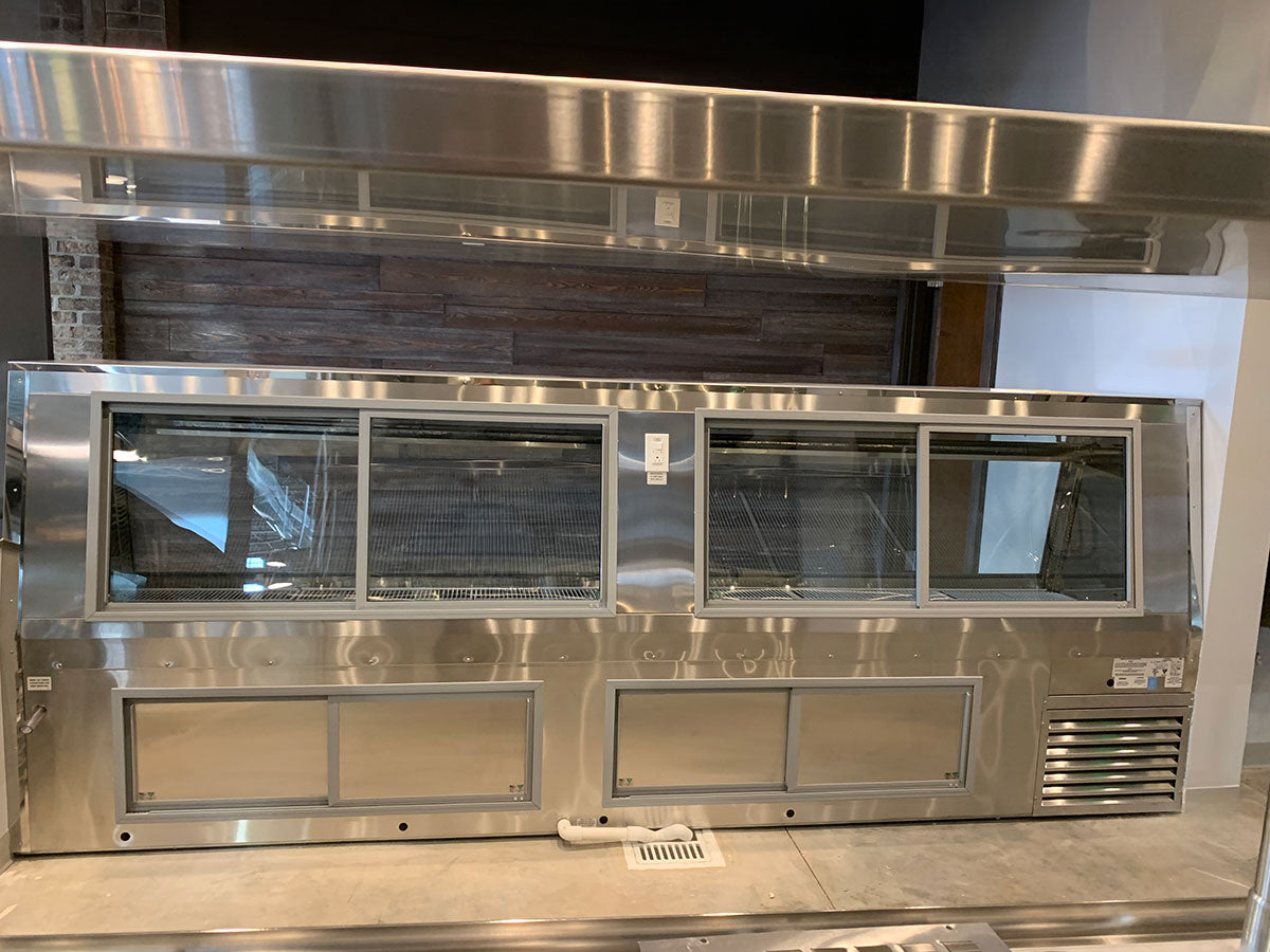 Howard-McCray R-CMS34N-12-S-LED 144" Double Duty Flat Refrigerated Meat Display Case, Remote