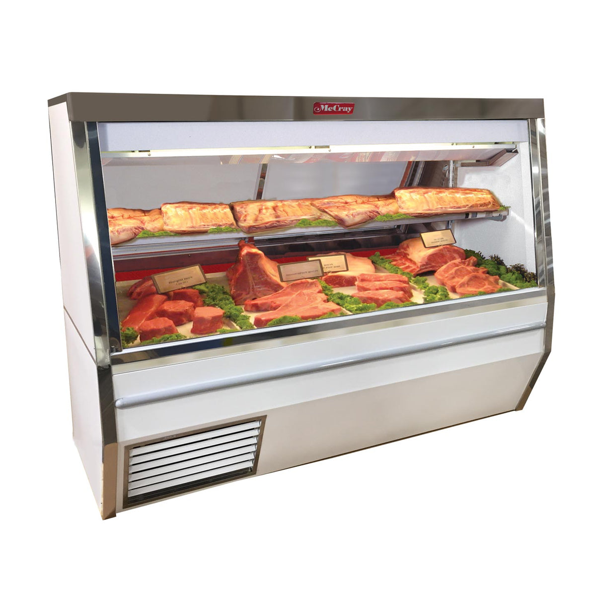 Howard-McCray R-CMS34N-8-LED 96" Double Duty Flat Refrigerated Meat Display Case, Remote