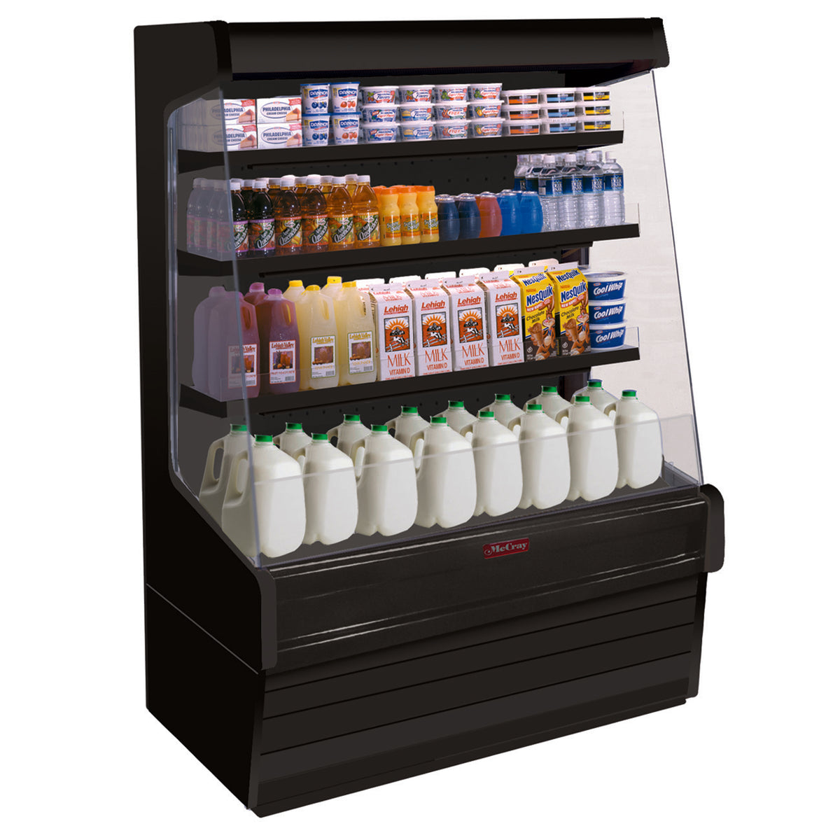 Howard-McCray R-OD30E-4-SL-S 51" Multi-Purpose Open Air Merchandiser, Stainless Steel, Remote