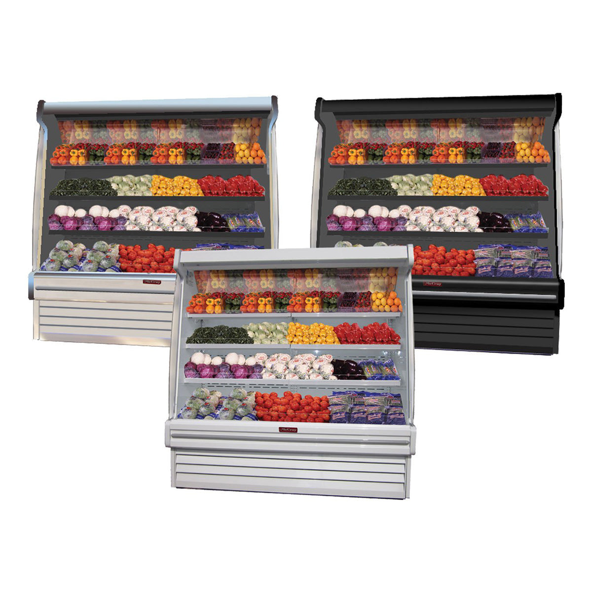 Howard-McCray R-OP35E-8S-B-LED 99" Remote Refrigerated Produce Display Case, Black