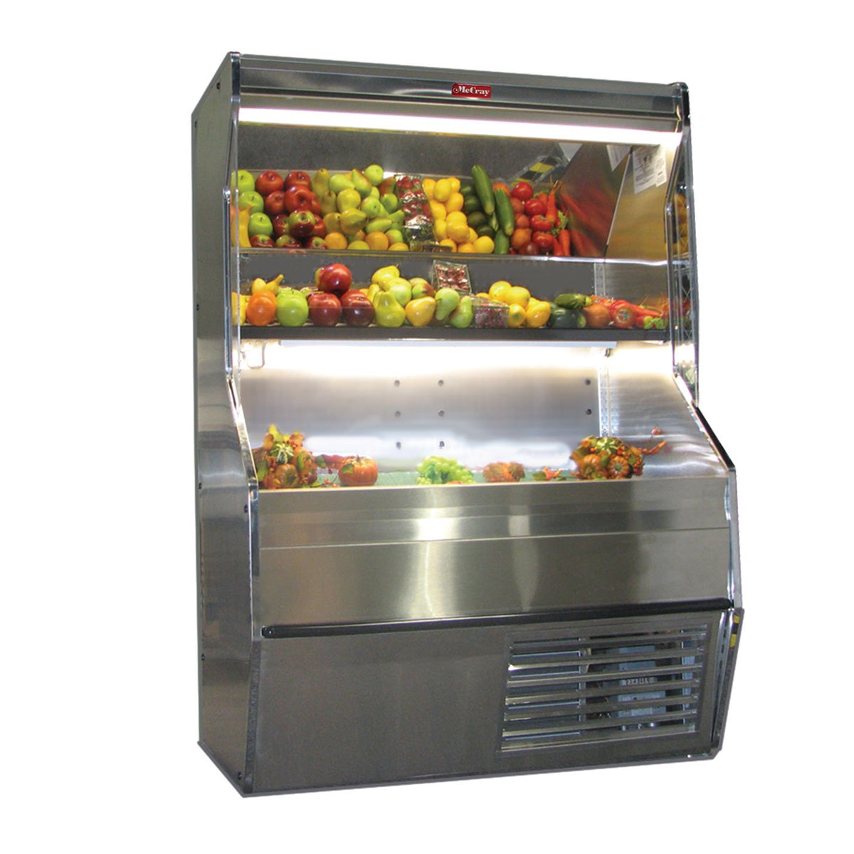 Howard-McCray R-P32E-12S-S-LED 146" Remote Refrigerated Produce Display Case, Stainless