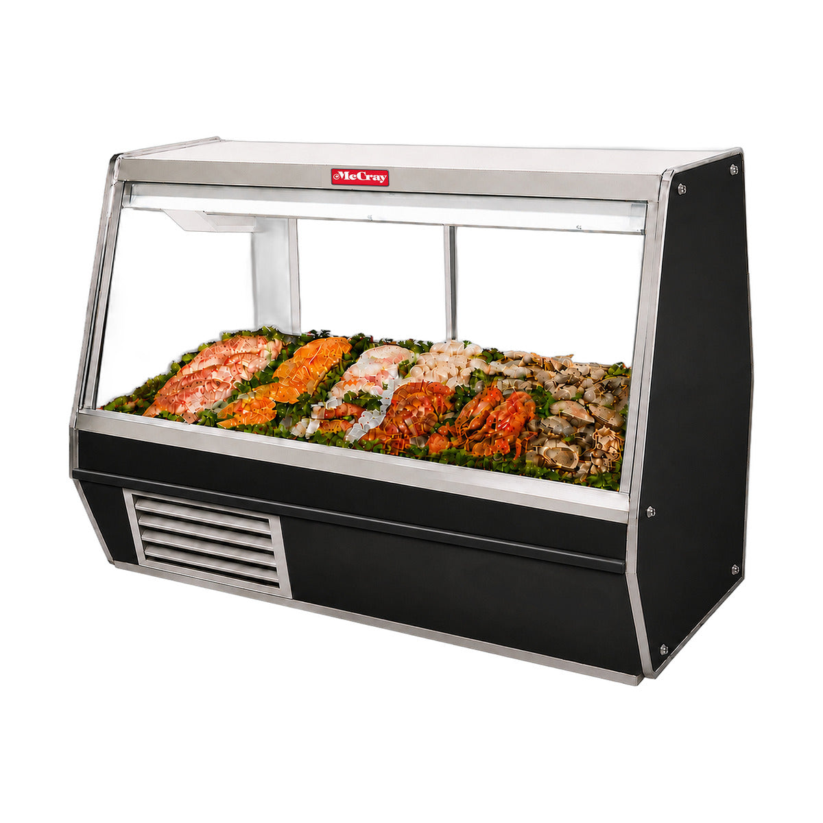 Howard-McCray SC-CFS32E-4-BE-LED 50" Flat Refrigerated Seafood Display Case, Black