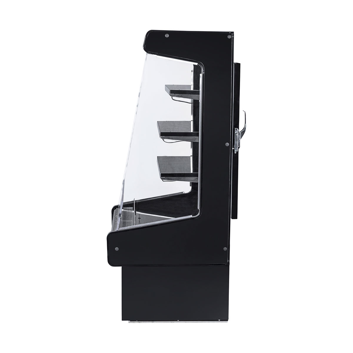Howard-McCray SC-OD30E-3-SW-B 39" Vertical Multi-Purpose Open Merchandiser in Black, Self-Contained