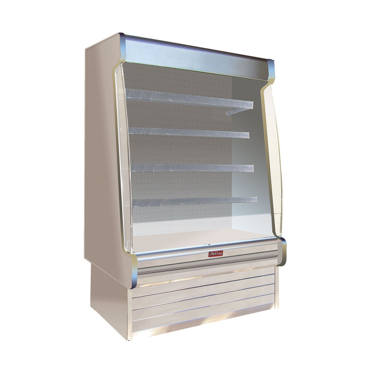 Howard-McCray SC-OD35E-5S-S-LED 63'' Vertical Dairy Open Air Merchandiser, Stainless Steel, Self-Contained