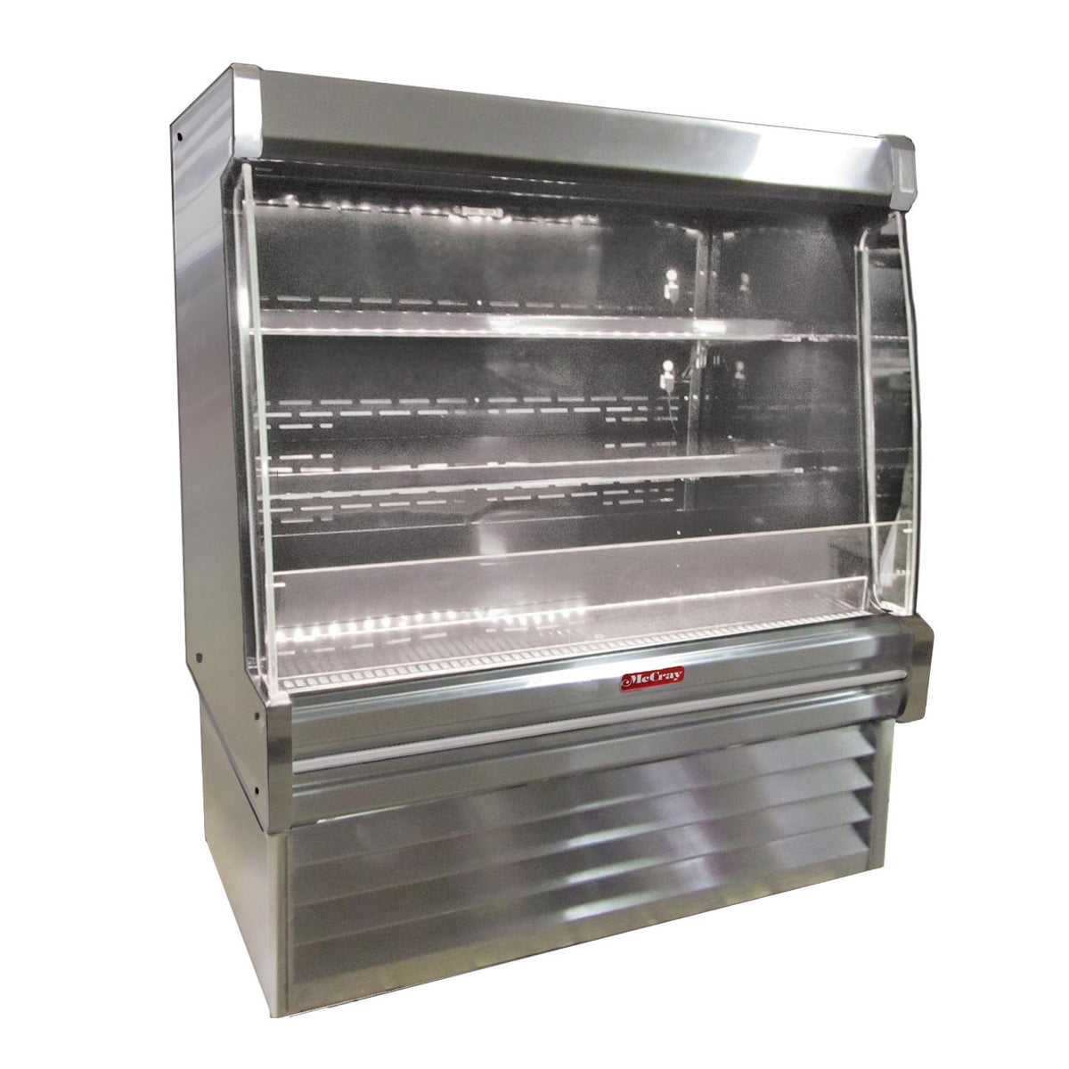 Howard-McCray SC-OD35E-6L-S-LED 75'' Vertical Dairy Open Air Merchandiser, Stainless Steel, Self-Contained