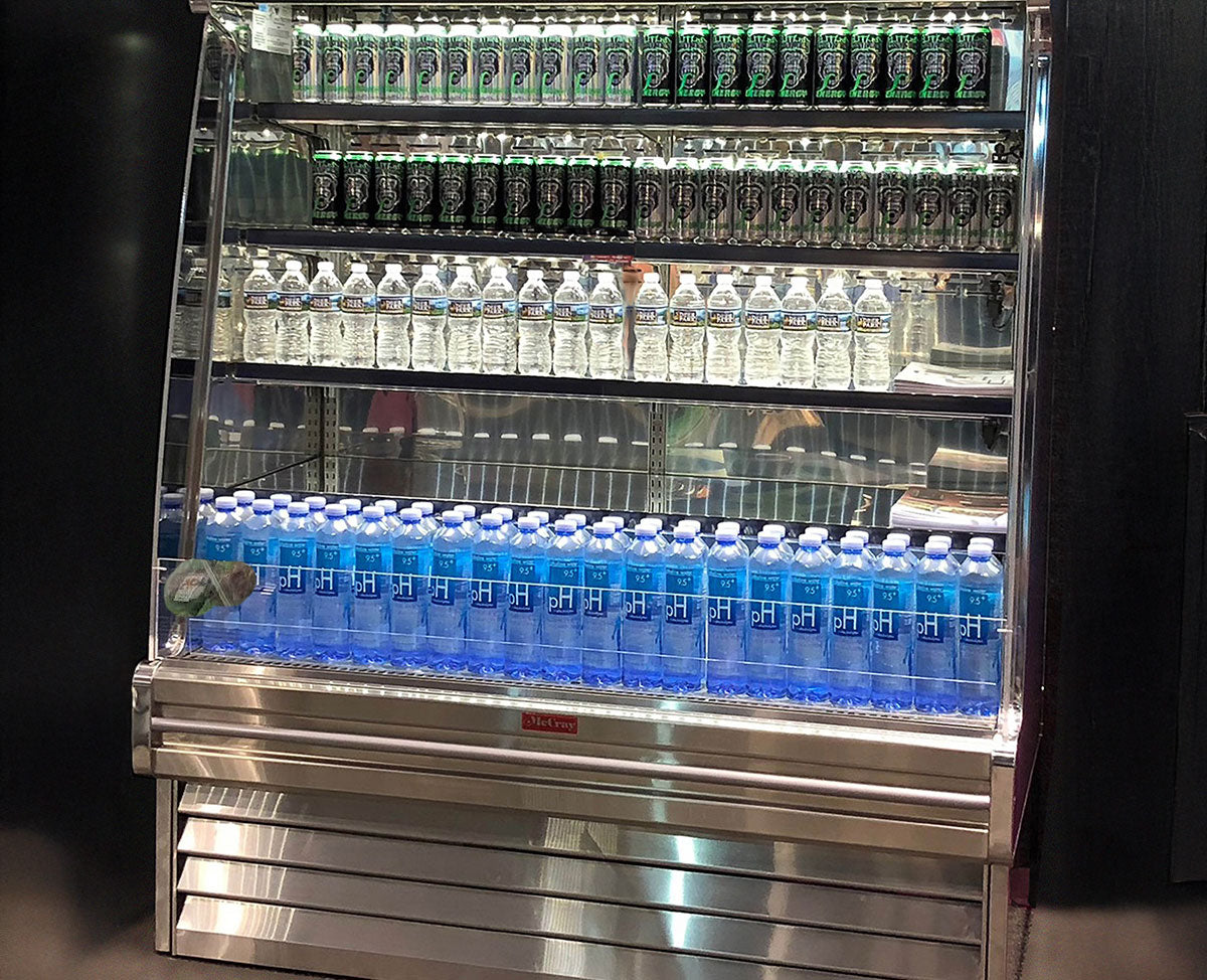 Howard-McCray SC-OD35E-6S-S-LED 75'' Vertical Dairy Open Air Merchandiser, Stainless Steel, Self-Contained