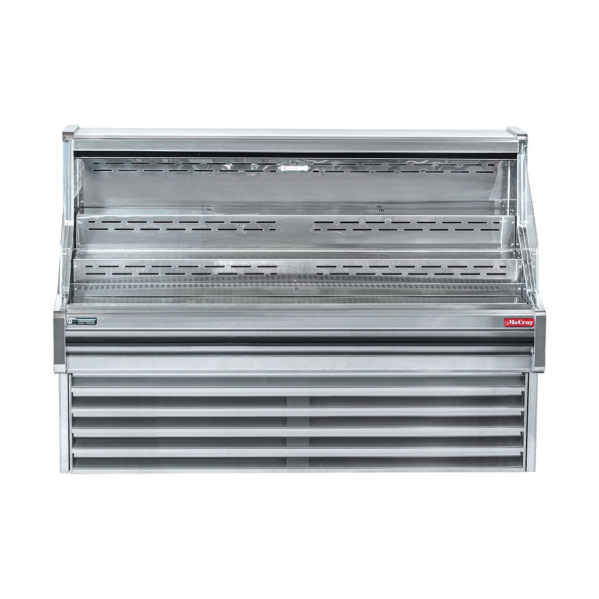 Howard-McCray SC-OS30E-3-S-LED 39" Horizontal Impluse Open Merchandiser, Stainless Steel, Self-Contained