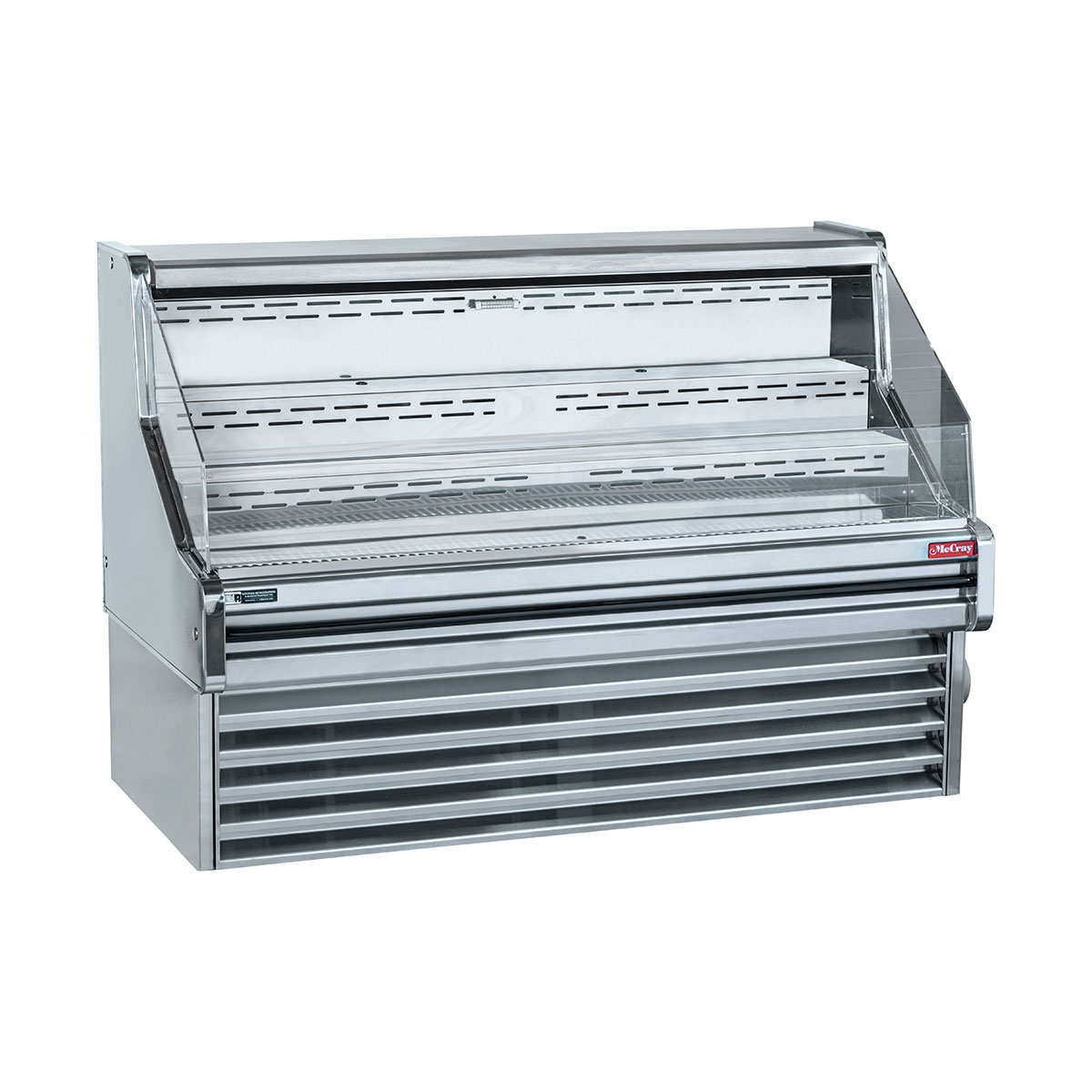 Howard-McCray SC-OS30E-5-S-LED 63" Horizontal Impluse Open Merchandiser, Stainless Steel, Self-Contained