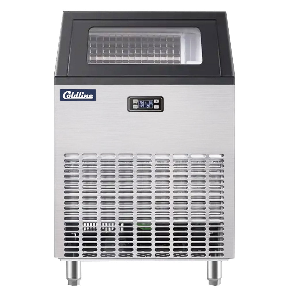 Coldline EIC200 22" 200 lb. Commercial Full Cube Ice Machine with 50 lb. Bin, Air Cooled