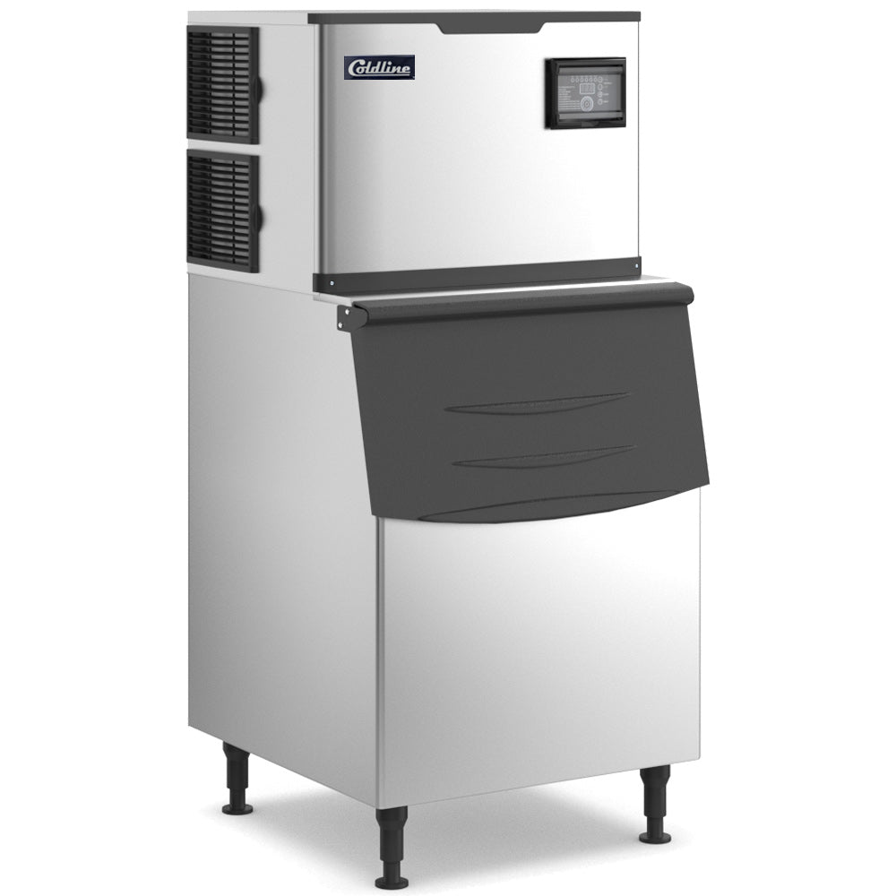 Coldline ICE550M-FA-B375-30 550 lb. Modular Full Cube Ice Machine with 375 lb. Bin, Air Cooled