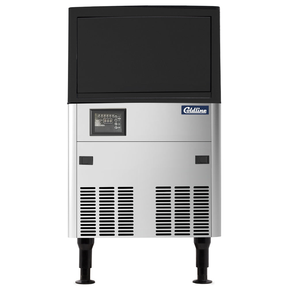 Coldline ICE120 half cube ice machine, front view