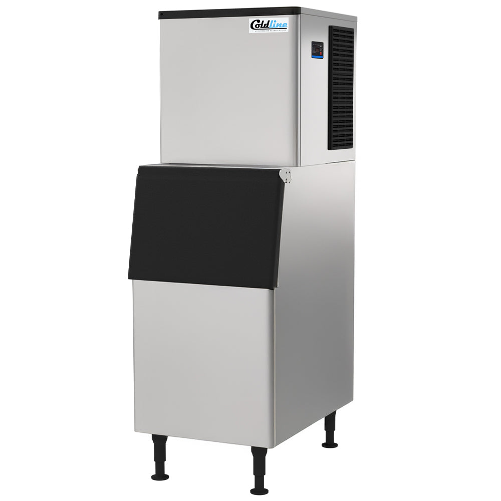 Coldline ICE400M-FA-B275-22 Modular Full Cube Ice Machine with 275 lb. Bin, Air Cooled