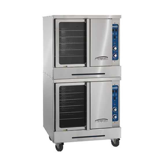 Imperial PCVDE-2 38" Electric Two Deck Bakery Manual Controls Convection Oven